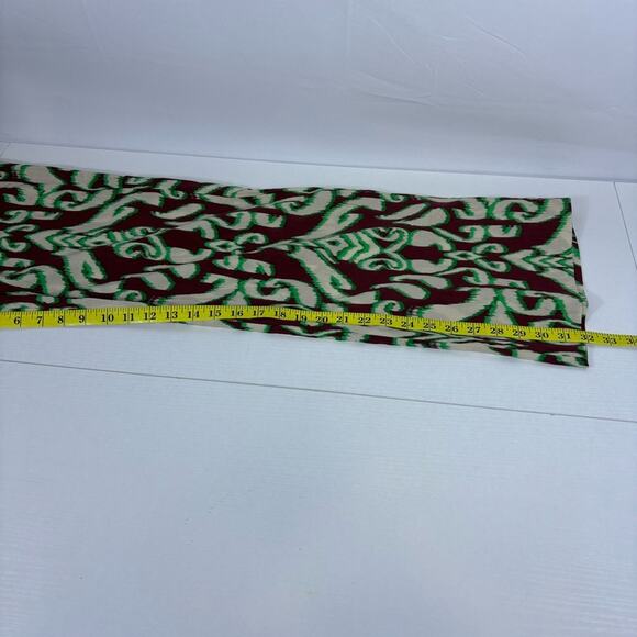 NWT Zara Green & Brown Light Weight Patterned Trousers Size XL F0110 - Picture 10 of 10